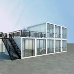 20ft Flat Pack Container Homes Prefab With Two Bedrooms For Home Villa Mall