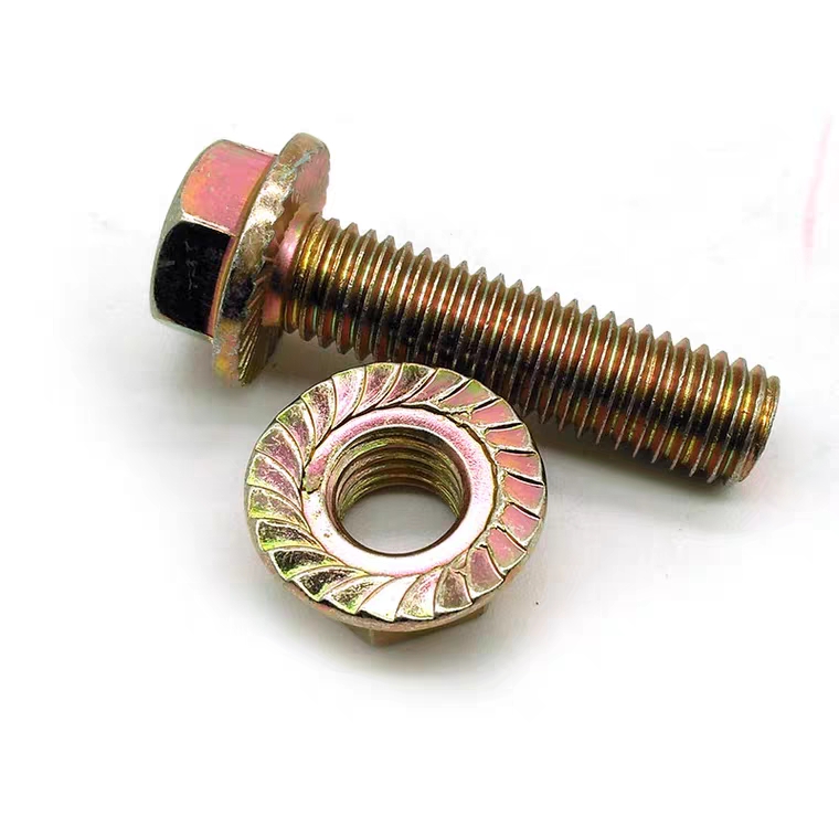 Grade 4.8/8.8/10.9 DIN Standard Hex Head Flange Bolts and Nuts in Black Finish