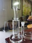 Percolator Glass Water Bongs 7inch Cylinder Vase Wig Wag Cross Perc Dab Rig