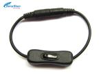 PVC Red DC Power Extension Cable Custom Male - Female 5.5X2.1mm With Switch