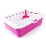 Semi Closed Cat Litter Box , Cat Litter Toilet Anti Splash Pet Toilet Cat