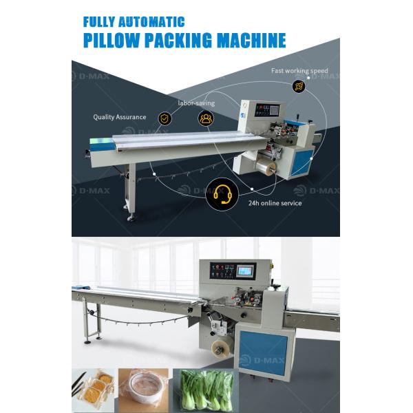 Horizontal Pillow Bag Type Lettuce Cabbage Vegetable Packaging Machine with Materials
