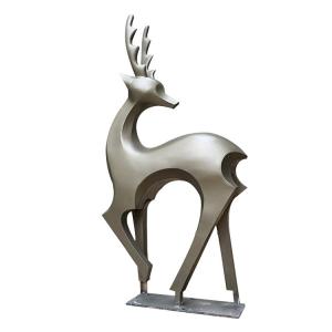 China Outdoor Deer Statues Stainless Steel Horse Sculpture Metal Animal Yard Art on sale