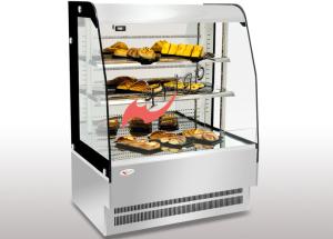 Wholesale Curved Or Square Shape Commercial Open Display Refrigerator / Hot With 2 Shelves from china suppliers