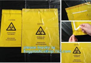 China medical trash bin liner bags biohazard waste garbage bags, Health Hazards bags, biohazard waste bags medical waste bag, on sale