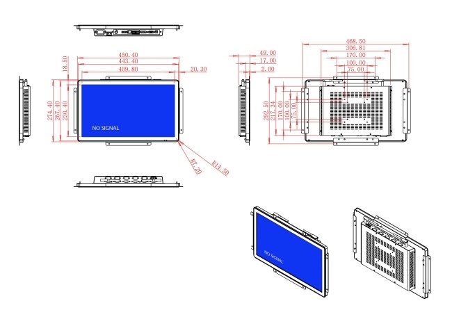 18.5-Inch Embedded Vision Terminal for Digital Advertising, Traffic Control Systems, Industrial Equipment, and Public Signage