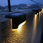 LED Solar Lamp Path Stair Outdoor Waterproof Wall Light Garden Landscape Step