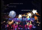 Star Shape Inflatable Lighting Decoration With Polysilk Material 1200W Halogen