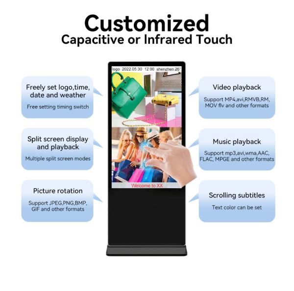 32 Inch Totem Digital Lcd Display Signage Information Monitors Touch Screen