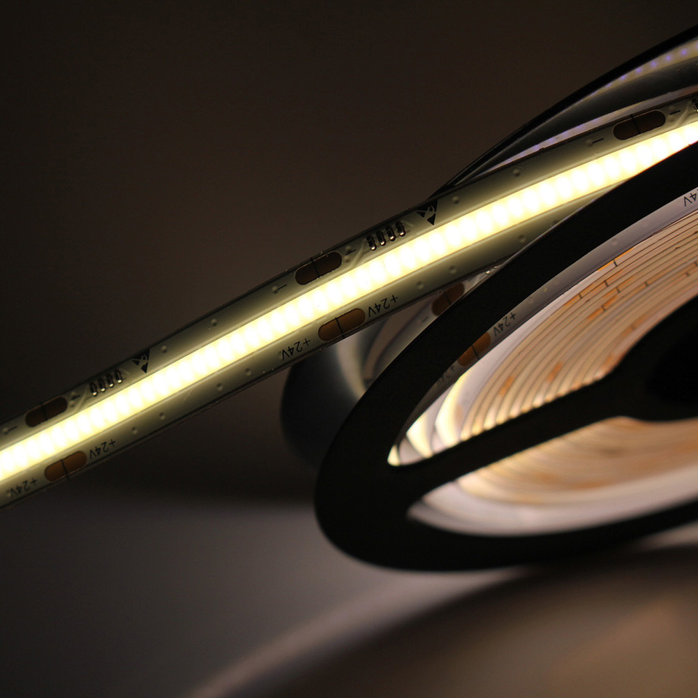 White COB LED Flexible Strip Lights 512pcs/M 24V 12V FPCB Waterproof