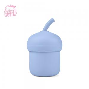 Wholesale Baby Silicone Sippy Cup Custom Color Round Shape Children Dinnerware Tableware from china suppliers