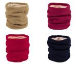 Double Layer Eco Friendly Yellow RPET Knitted Collar Warmer Lining With Velvet
