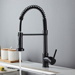 Wholesale Solid Brass Pull Down Kitchen Faucet 360 Degree Swiveling Kitchen Sink Mixer from china suppliers