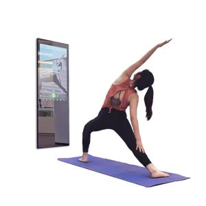 Wholesale 55 Inch Interactive Home Gym Mirrors , Intelligent Fitness Mirror With LCD Screen from china suppliers