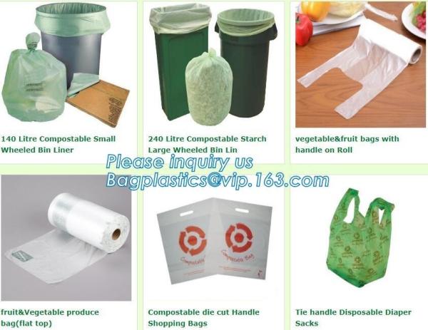100% compostable PE garbage bag, 100% biodegradable and compostable dog waste