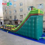 Commercial Grade Inflatable Water Double Slides Palm Tree Water Slide Inflatable