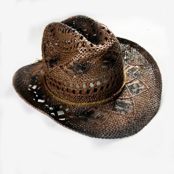 2017 New Style Handmade fashion paper straw hat women hollow out beach summer wide brim cowboy hat for adults