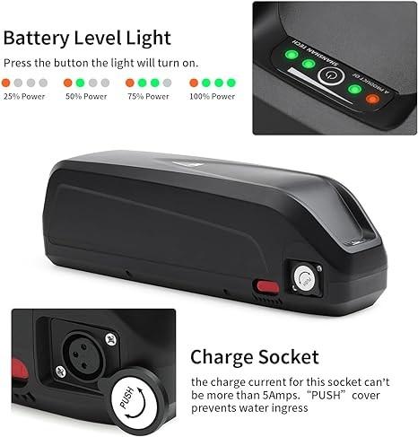 36V Ebike Hailong Downtube Lithium Battery for Electric Bike with USB Charger