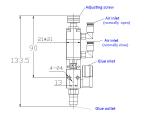 20*20*150mm Small size drip proof glue dispensing valve for glue dispensing