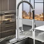 Classic Single Handle Stainless Steel Kitchen Faucet with Ceramic Valve Core and