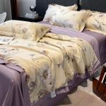 National Standards Color Fastness Grade Ice Silk Bedding Set Bed Cover Sheet for