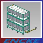 Mini Powder Horizontal Cement Silo Powder Storage Silo With Level Indicator