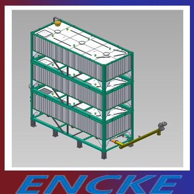Overlay Placement Horizontal Cement Silo With Pressure Relief Valve And Auger