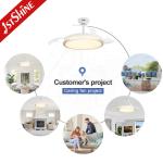 DC Motor LED Ceiling Fan with Color Blend Lampshade and Remote Control by