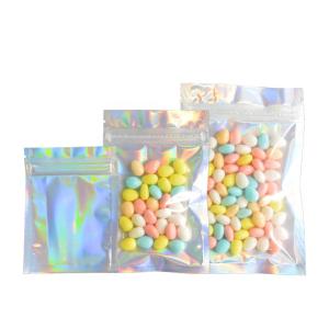 Wholesale 7x9cm Holographic Stand Up Pouch 11x14cm Silver Foil Plastic Bags ISO9001 from china suppliers