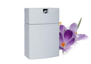 Wholesale 500ml white powder coat metal automatic air freshener dispenser build-in fan and fragrance refilled from china suppliers