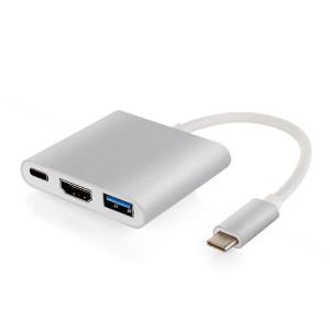 China Type-C 3.1 to USB 3.0 HDMI Type C Female Charger Adapter 3 in 1 Charging Port Hub on sale