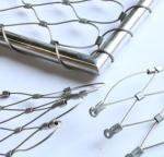 SS316 Inox Wire Net Ferrule Flexible Stainless Steel Cable Mesh For Railings