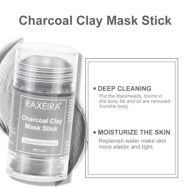 Face Mud Mask Cleansing Brightening Natural Charcoal Clay Mask Stick