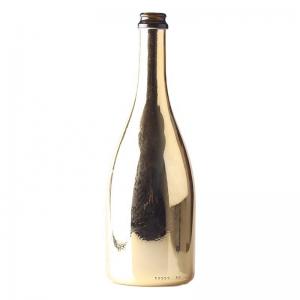China Custom Gold Champagne Glass Bottles With Plastic Cap for Made of Glass Body Material on sale