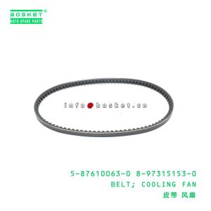Wholesale 5-87610063-0 8-97315153-0 Cooling Fan Belt 5876100630 8973151530 Suitable for ISUZU NKR TFR from china suppliers