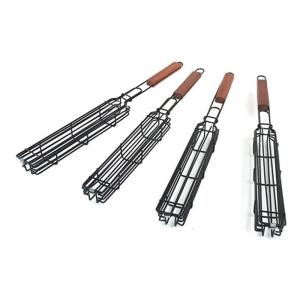 Wholesale Nonstick Wooden Handle BBQ Grill Basket Kabob Grilling Baskets from china suppliers