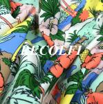 Easy Care Tank Tops Ribbed Swimwear Fabric Plain Colors With High Elongation