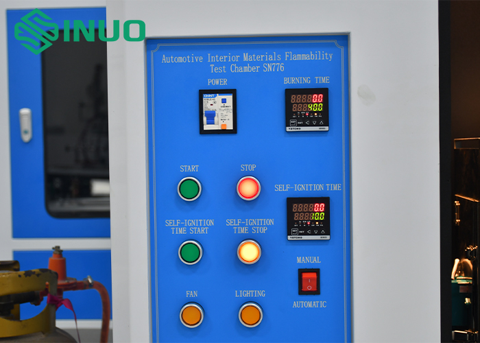 FMVSS 302 Horizontal Flammability Test Chamber for Automotive Interior Materials Testing
