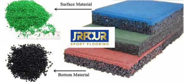 Multi Purpose Rubber Interlocking Playground Tiles 50*50*2cm Waterproof
