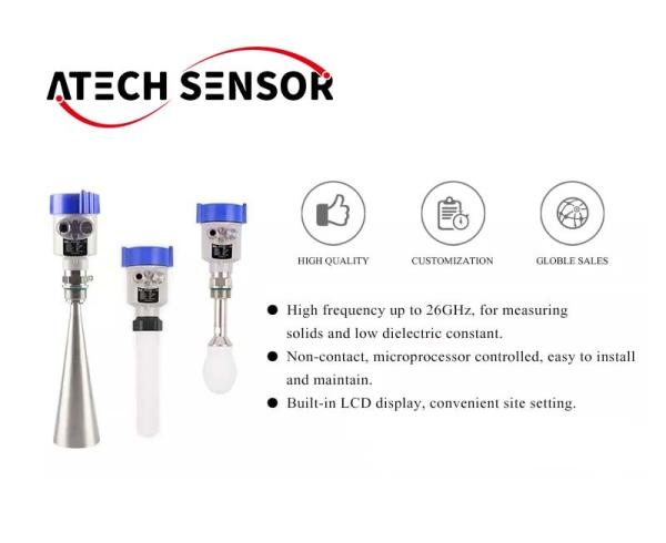 26GHz Industrial Tank Level Transmitter Non Contact Radar Level Sensor For