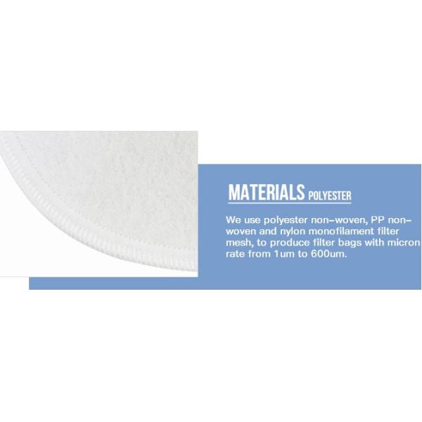 5 Micron Food Grade Water Welded PP Liquid Filter Bag Sewed / Welded Customized Size