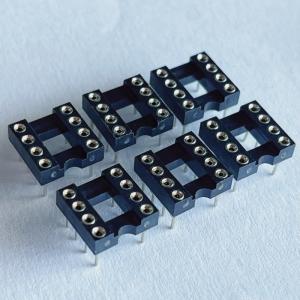 Wholesale 2.54mm 8 Pin IC Socket Connector Female Straight Pin Header PBT Insulation Material Black from china suppliers