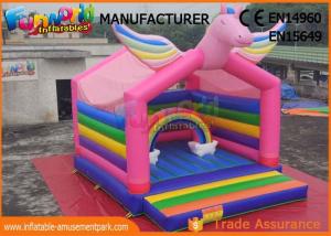 Wholesale Mulit Color Commercial Bouncy Castles Inflatable Unicorn Bouncer Digital Printing from china suppliers