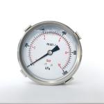 80mm 1000 KPa Manometer with Clamp Panel Mounting Glycerin Liquid Filled