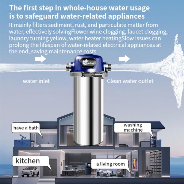 Stainless Steel Resin Water Filter For Homes Commercial Hotels Tap / Well Water Filtration