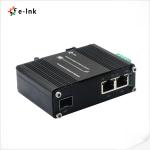 Mini Industrial 1-Port 100/1000X SFP to 2-Port 10/100/1000T 60W PoE++ Media