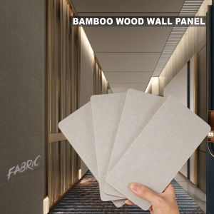 Wholesale OEM Factory Fabric Wall Panel Bamboo Charcoal Wood Veneer PVC Waterproof Wall Board from china suppliers
