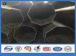 Octagonal Q345 Hot Dip Galvanized Steel Power Transmission Line Pole