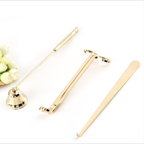 Candle Wick Trimmer Candle Snuffer & Candle Accessory Set Rose Gold