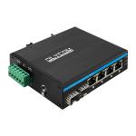 Mini Size 6 Port Ethernet Switch Din Rail Mount Industrial Grade For Outdoor